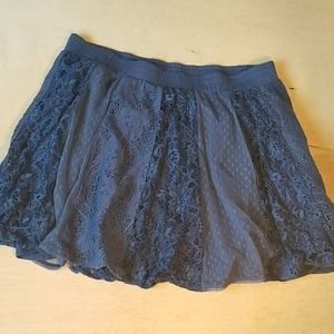 3/$10 Blue Lace Mini Skirt Size Medium